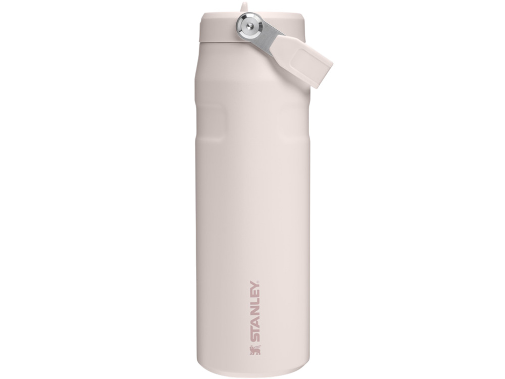 Бутылка для воды объемом 700 мл с откидной трубочкой Stanley IceFlow™ 2.0 - Light pink-1