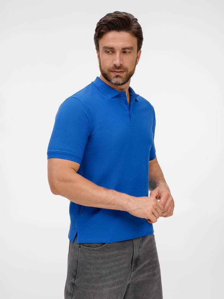 Рубашка поло унисекс Upswing, ярко-синяя-5