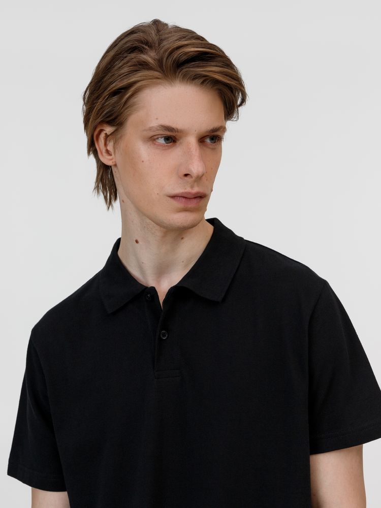 Рубашка поло унисекс Pulse, черная-4