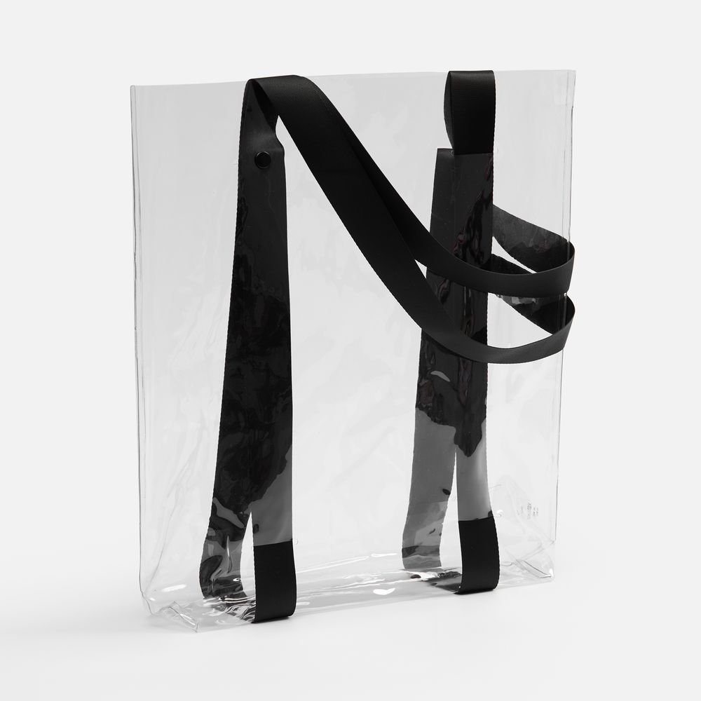 Шопер Clear Fest, ver.2, прозрачный с черными ручками-0