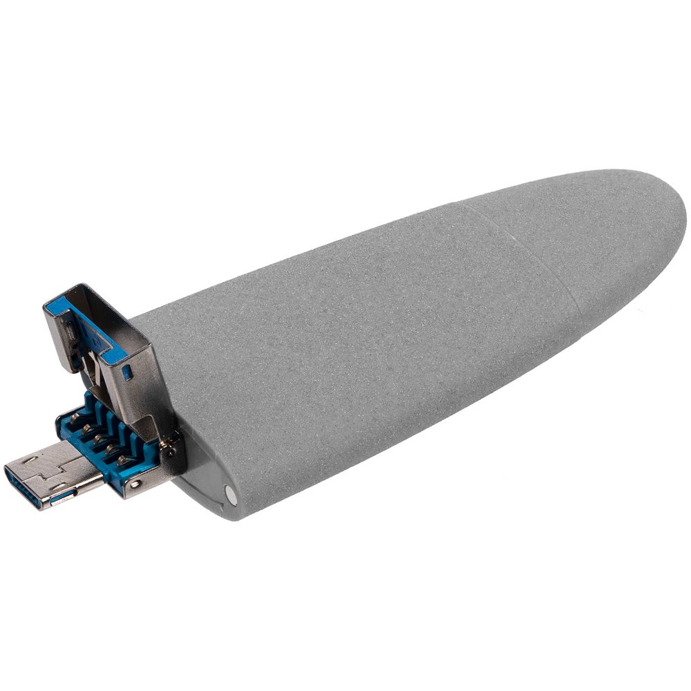 Флешка Pebble Universal, USB 3.0, серая, 64 Гб-2