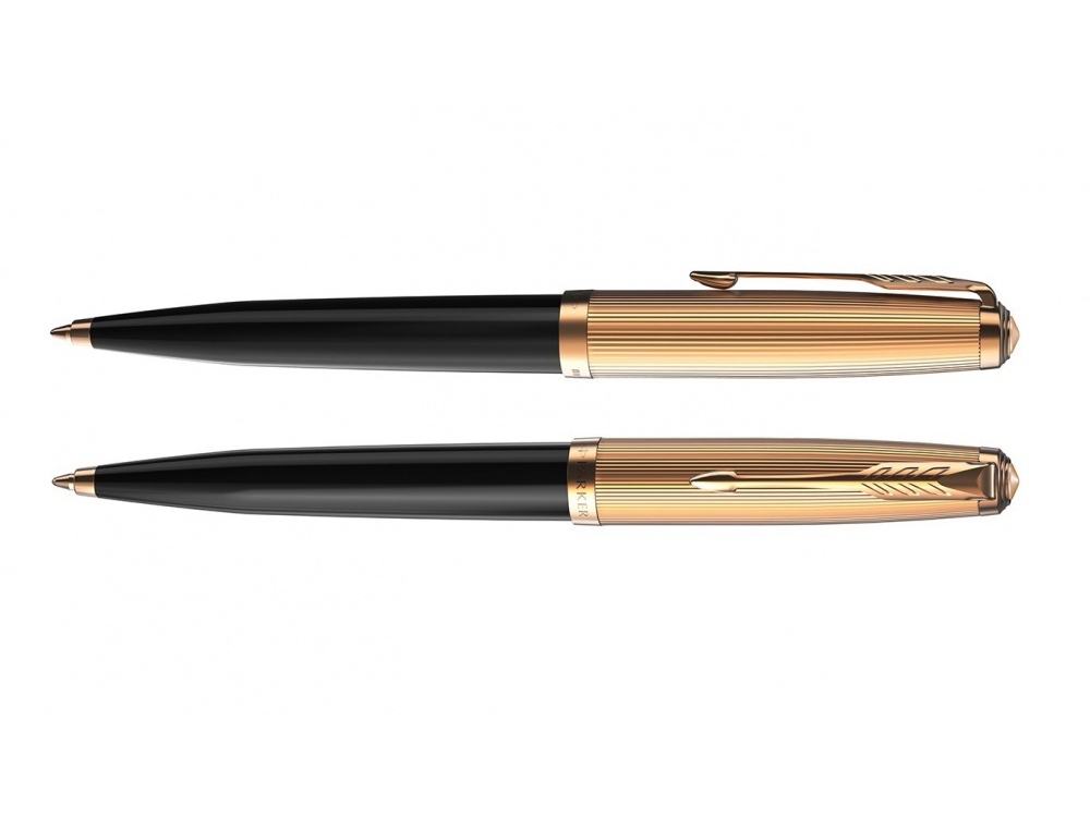Шариковая ручка Parker 51 DELUXE BLACK GT, стержень: M, цвет чернил: black, в подарочной упаковке.-2