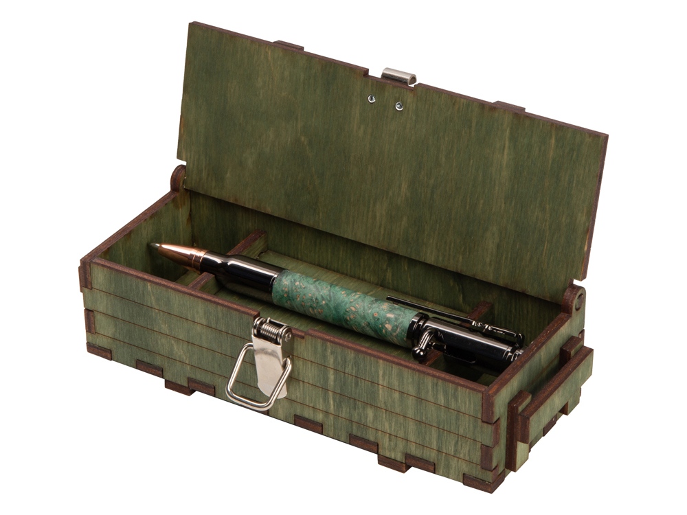 Ручка шариковая Кап клена, зеленый-3