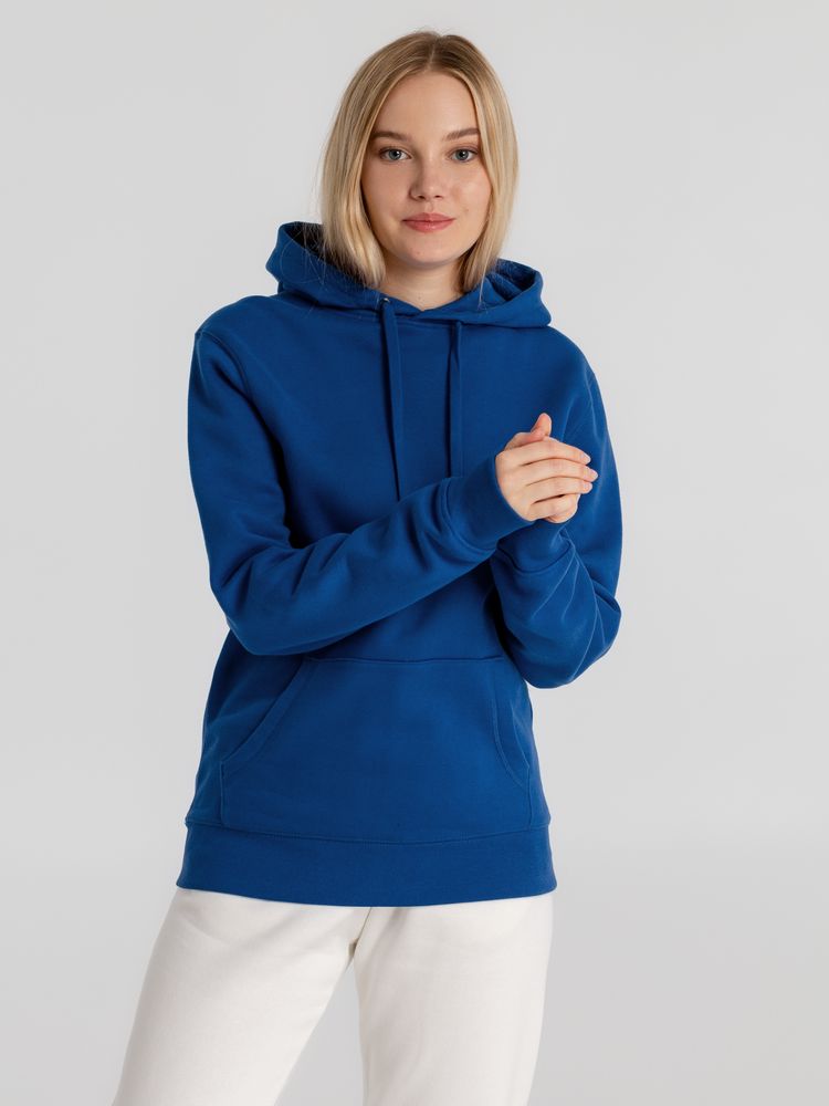 Толстовка с капюшоном унисекс King, ярко-синяя-3