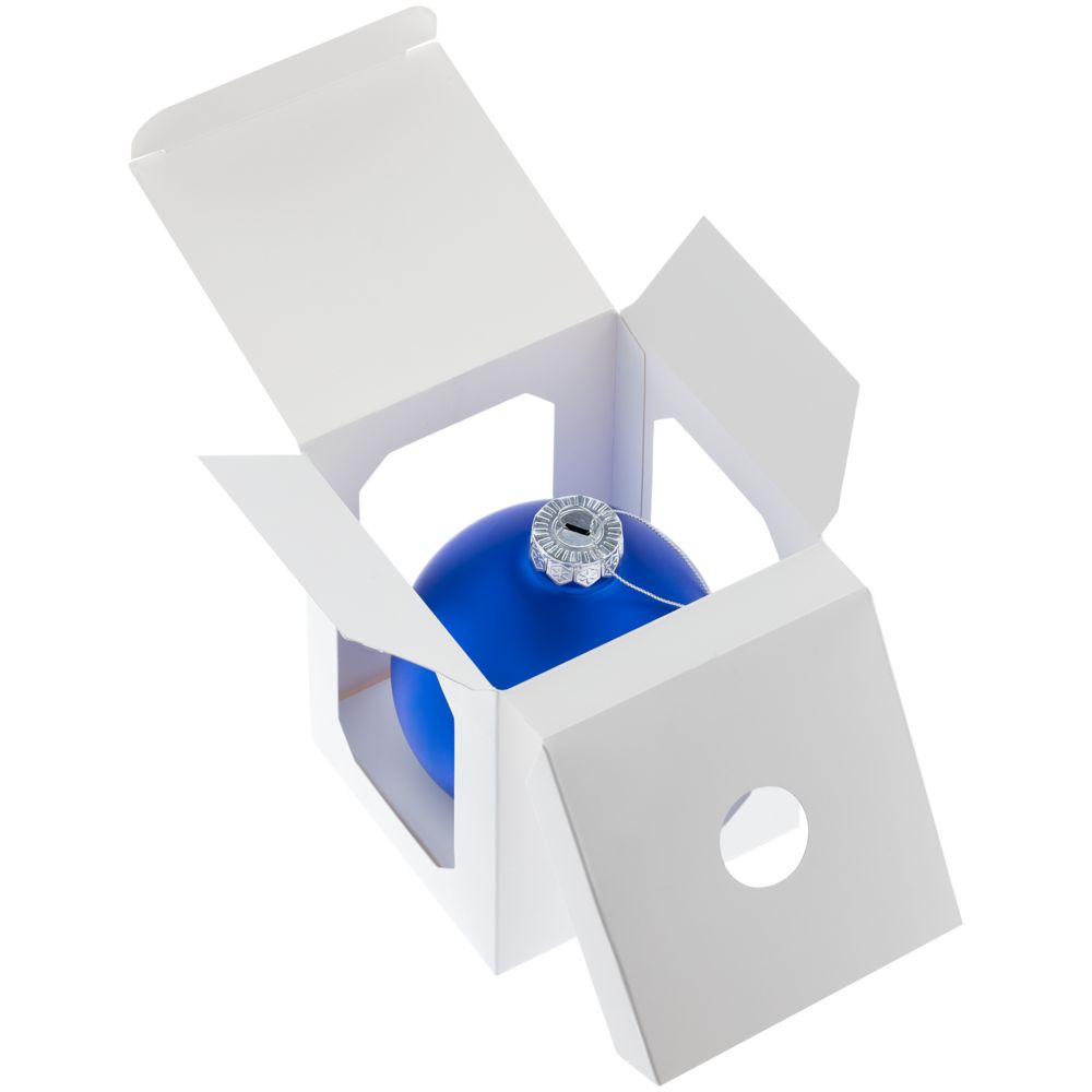 Елочный шар Finery Matt, 10 см, матовый синий-5