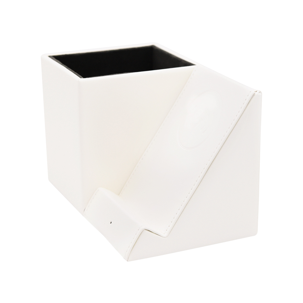 Настольный органайзер Elegans c беспроводной зарядкой, Белый-2