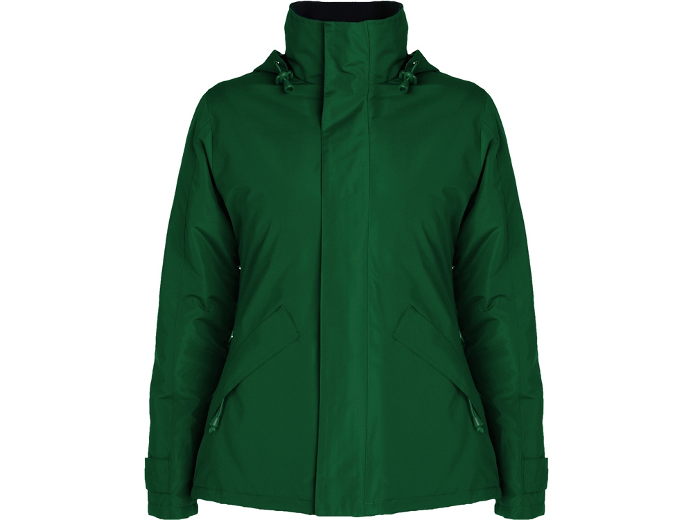 Парка утепленная Europa женская, бутылочный зеленый-0