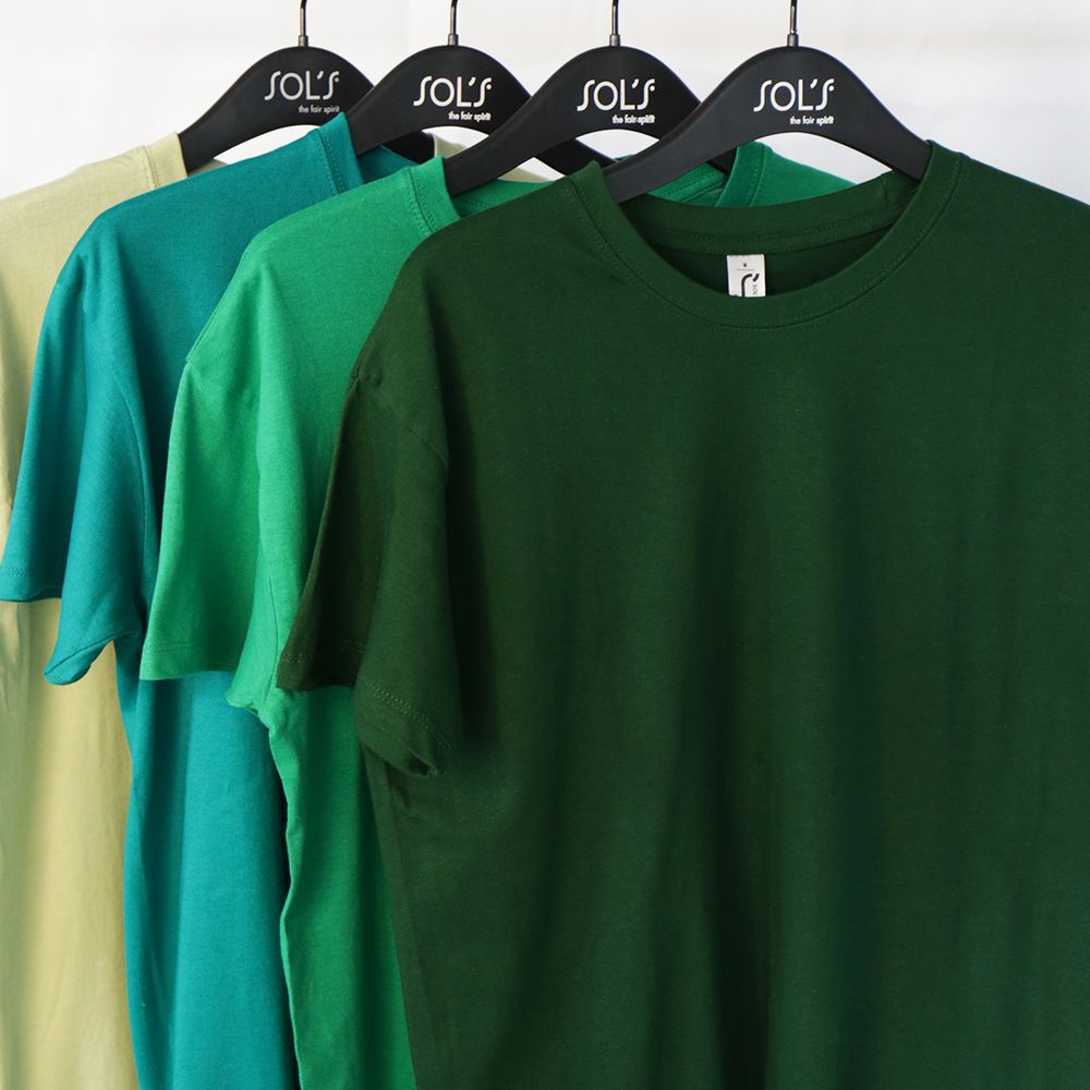 Футболка унисекс Regent 150, зеленая (изумрудная)-5