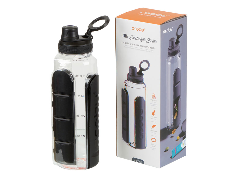 Бутылка для воды Electrolyte, черный-8