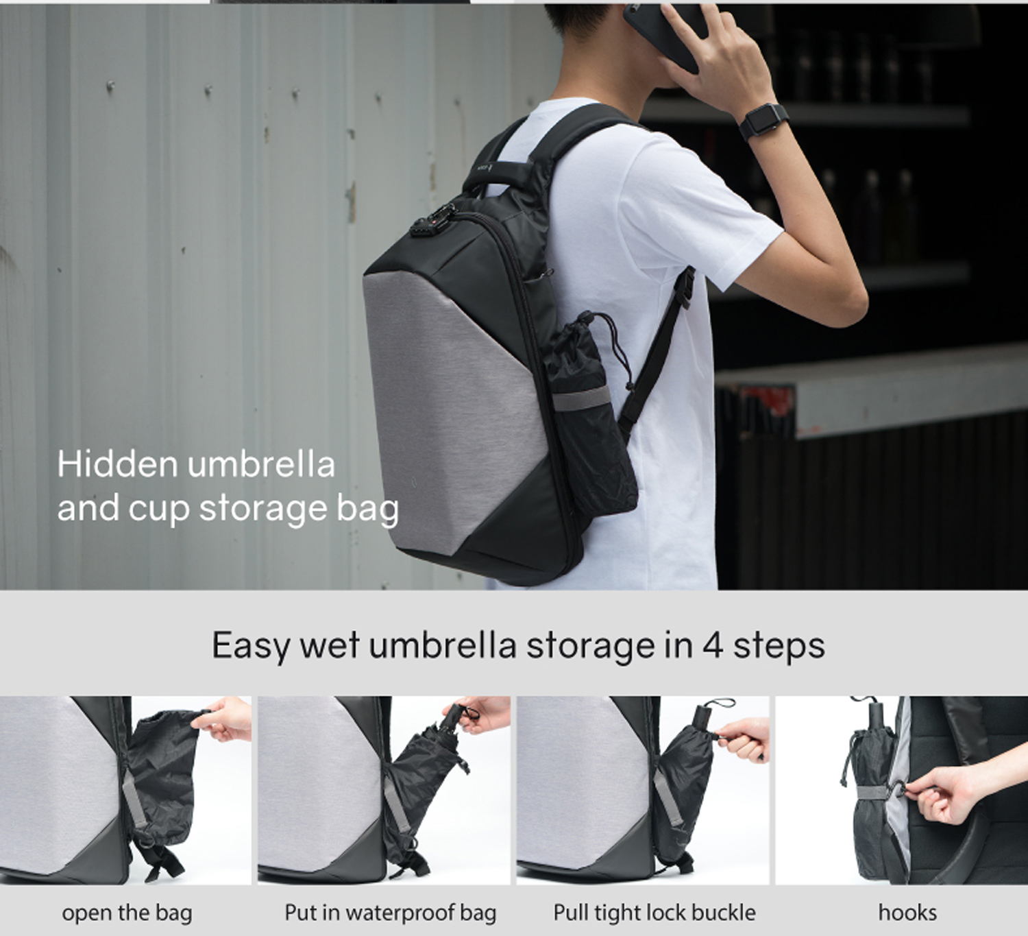 Рюкзак KORIN ClickPack 46х34х16 см, черный-12