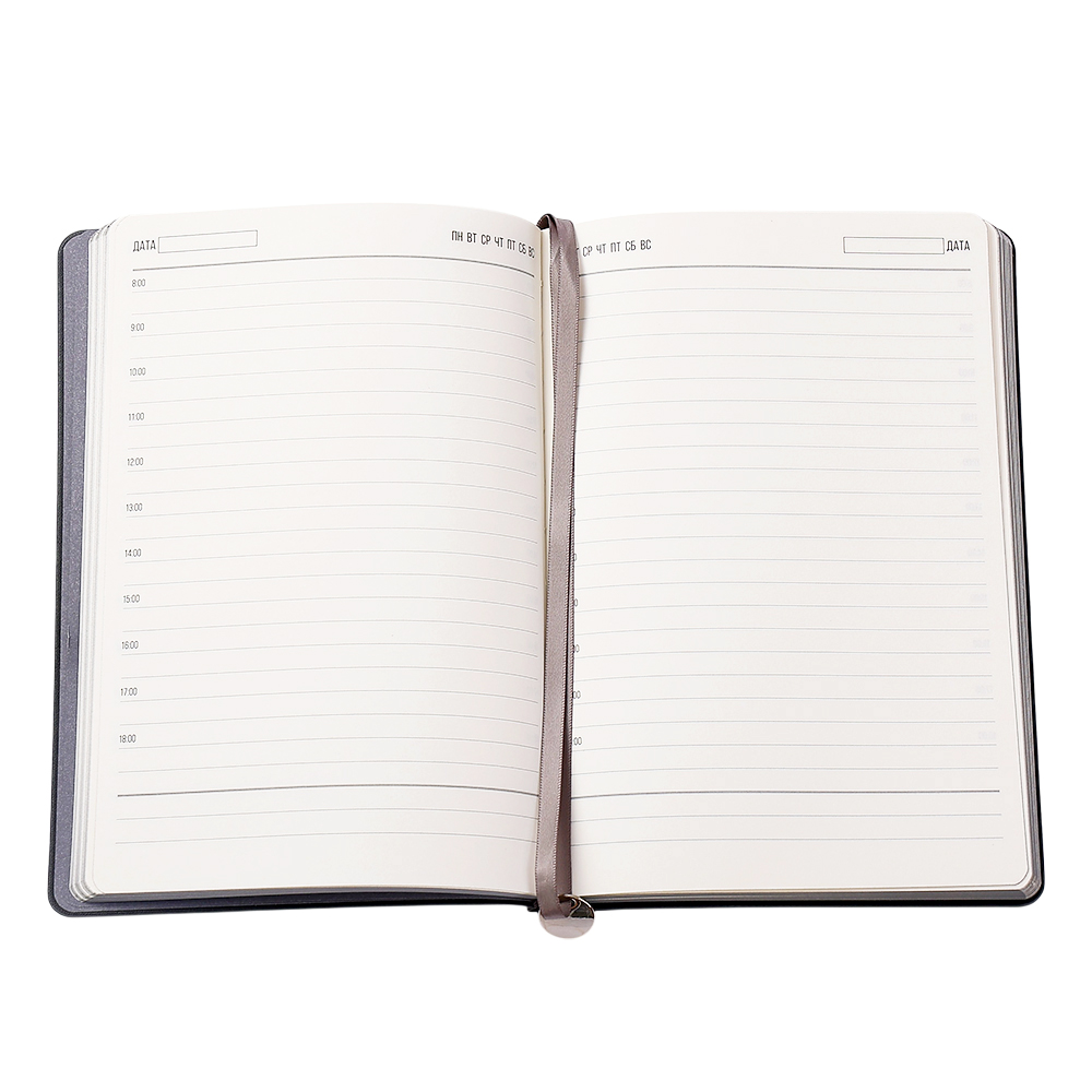 Ежедневник A5 недатированный Impero в мягком переплёте, Темно-серый-3