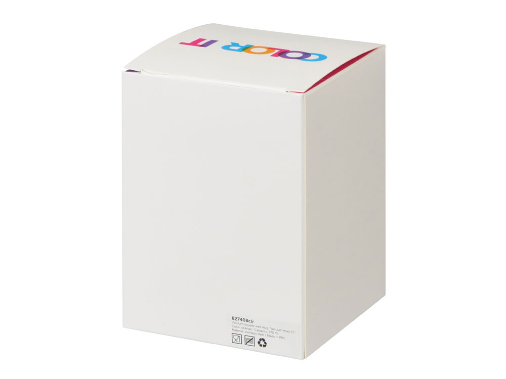 Термокружка Vacuum mug C1, soft touch, 370мл, оранжевый-6