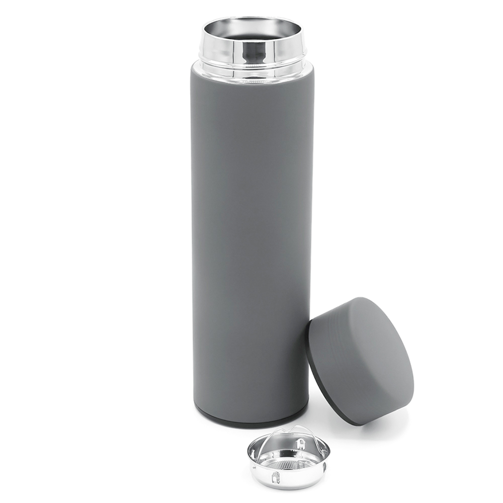 Термос Bronx софт тач, Серый-1