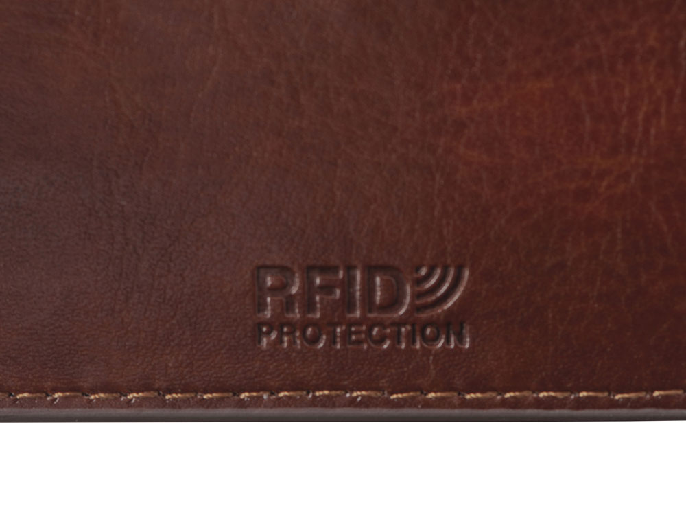 Картхолдер для 6 пластиковых карт с RFID-защитой Fabrizio, коричневый-6