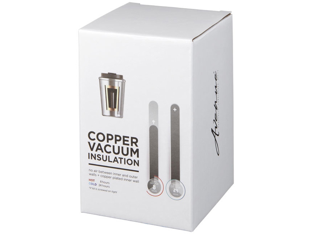 Герметичная медная вакуумная термокружка Thor объемом 360 мл, cиний-2