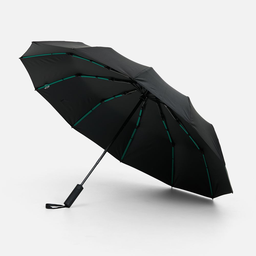 Зонт складной с УФ-защитой Ribstar, черный-1