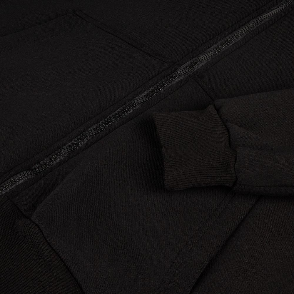 Толстовка унисекс оверсайз Zippy, черная-2