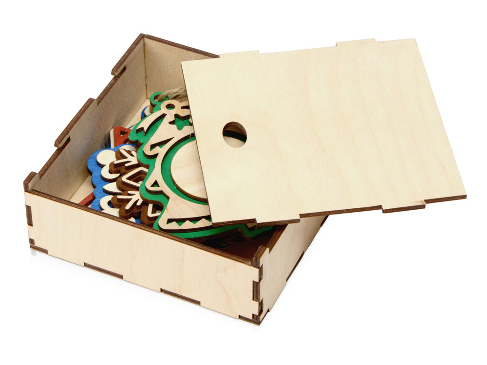 Набор с новогодними подвесками, 5 подвесок, 122 х 45 х 122 мм-0