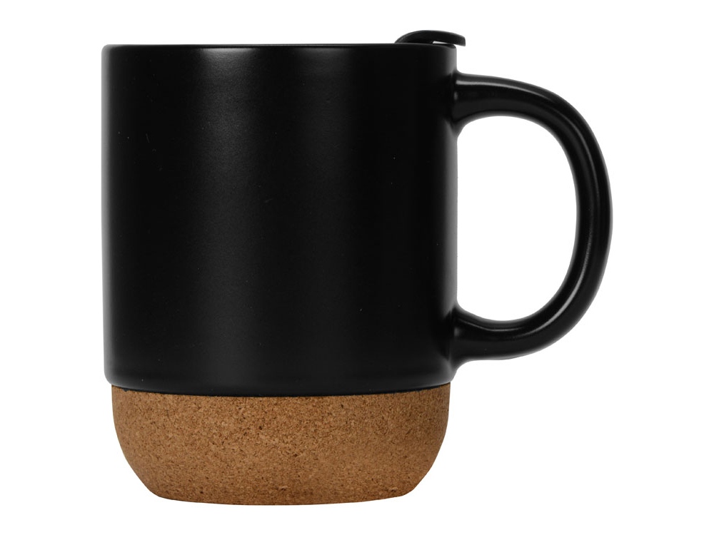 Кружка Denpasar с пробковым дном и крышкой, цветная с двух сторон, черный-4