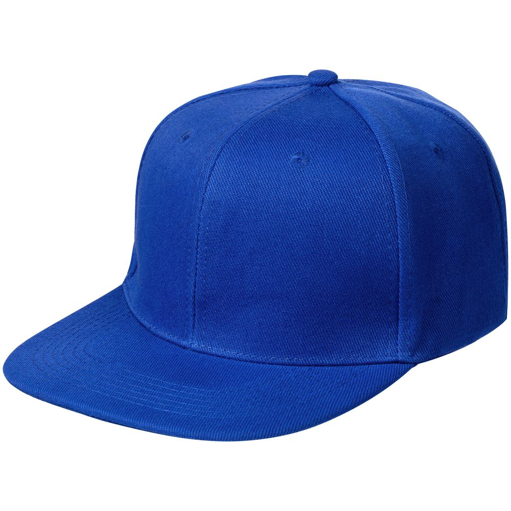 Бейсболка Snapback с прямым козырьком, ярко-синяя-1