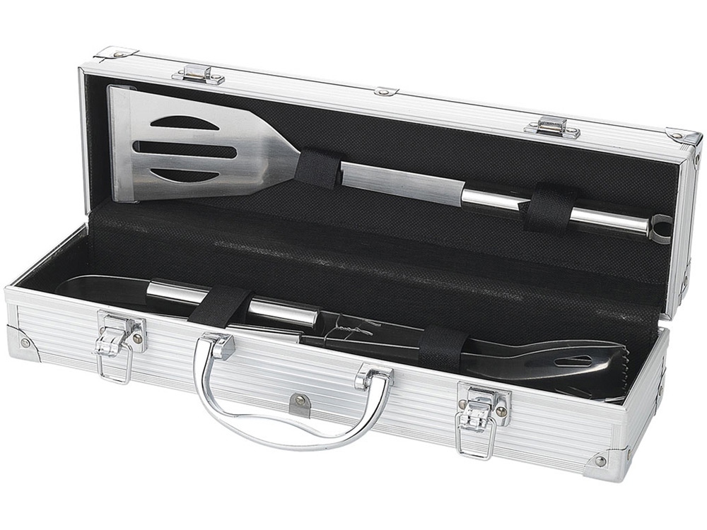 Набор для барбекю в кейсе: лопатка, щипцы, вилка Salvy-1