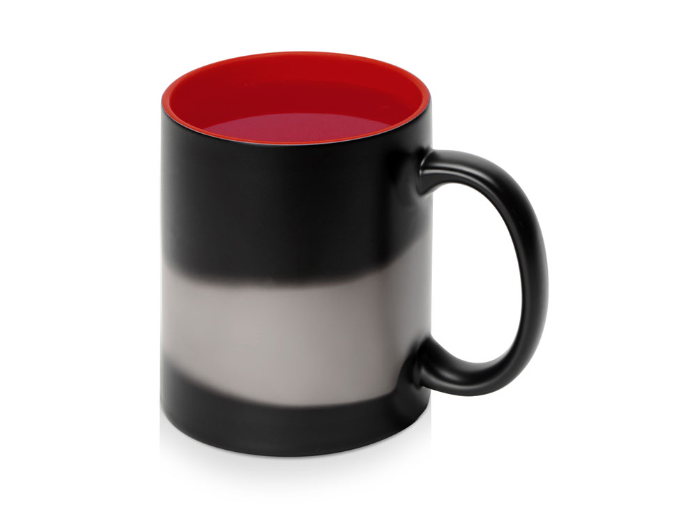 Кружка-хамелеон Surprise матовая, черный/красный-2