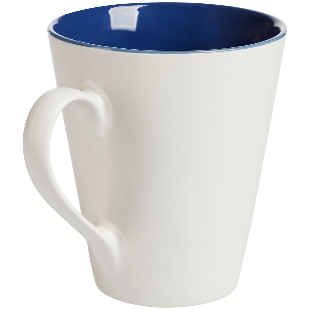 Кружка New Bell матовая, белая с синим-2