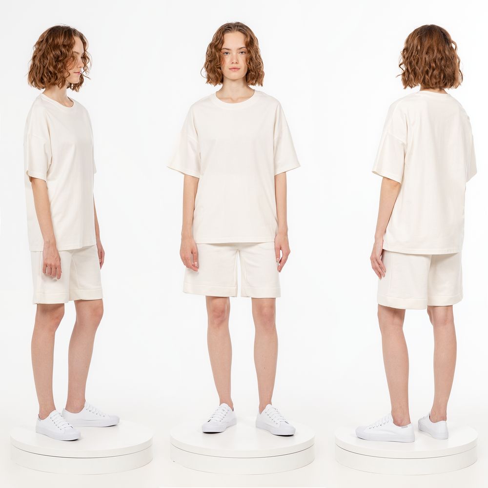 Футболка унисекс оверсайз T3, молочно-белая-2