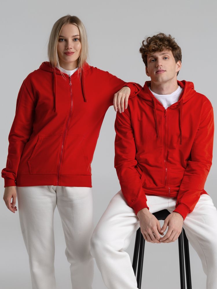 Толстовка на молнии с капюшоном Siverga 2.0, красная-8