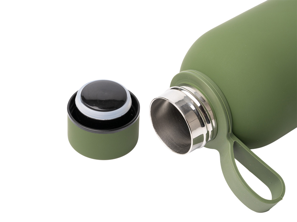 Термобутылка из переработанной нержавеющей стали 500 мл Сивас (SIVAS), темно- зеленый-1
