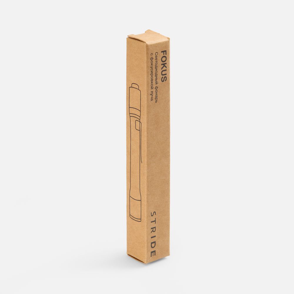 Фонарик с фокусировкой луча Fokus, серо-синий-4