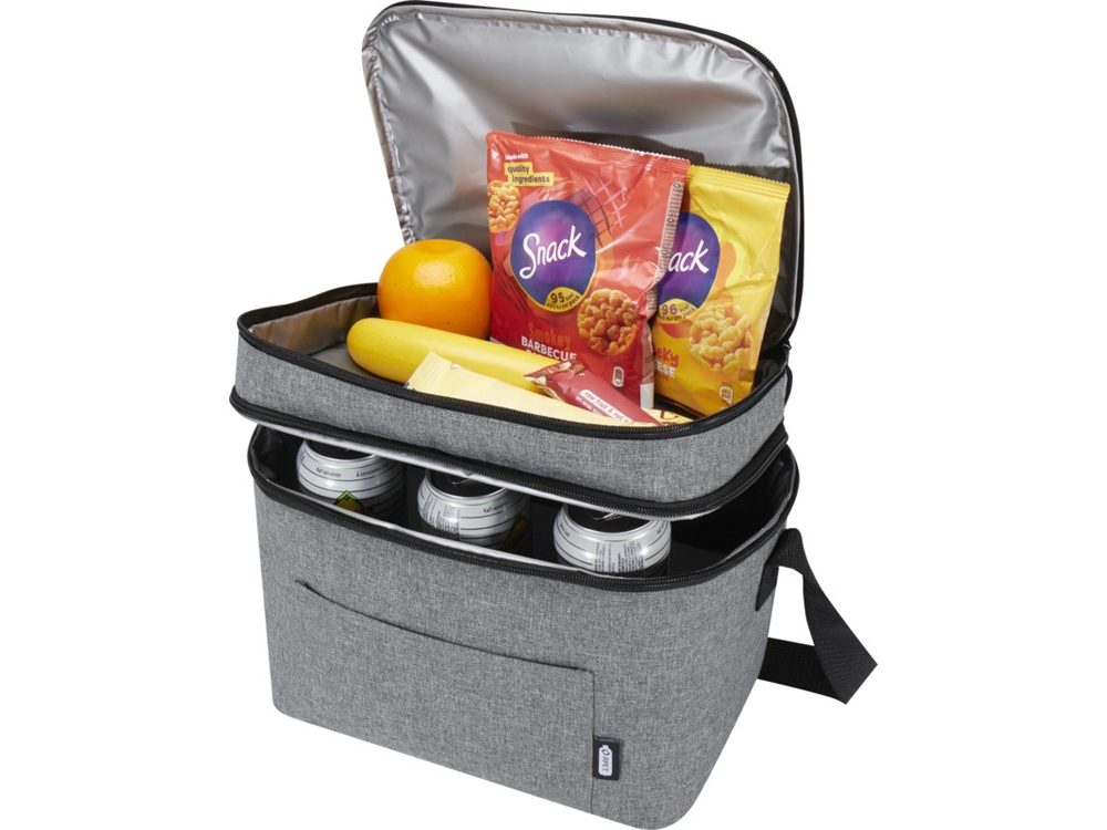 Tundra сумка-холодильник из переработанного РЕТ-пластика, сертиф. согласно GRS - Серый яркий-3