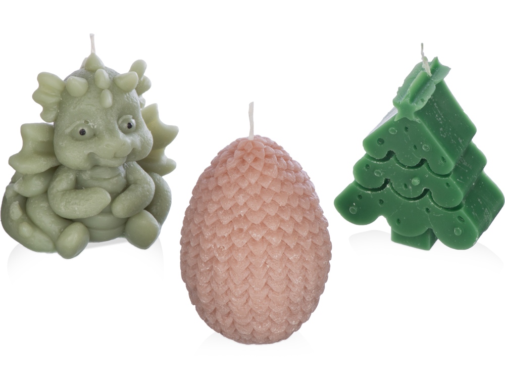 Свечи на подставке Дракон, яйцо дракона, елочка-2