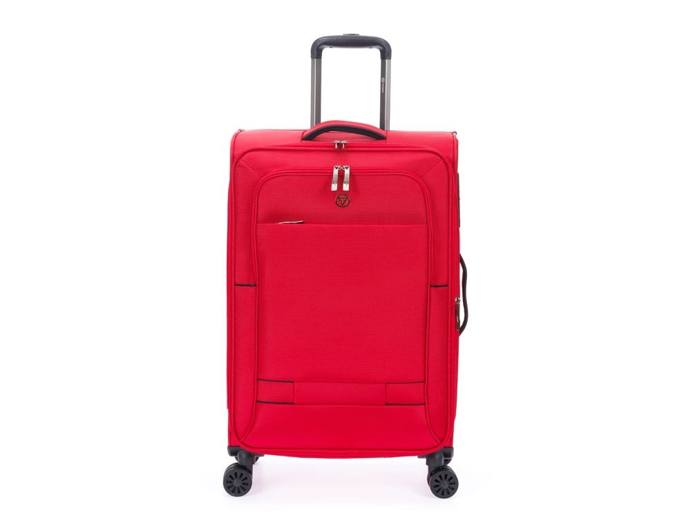 Чемодан TORBER Brosno, красный, нейлон 600D, 43,5 х 19 х 68 см, 56 л-2