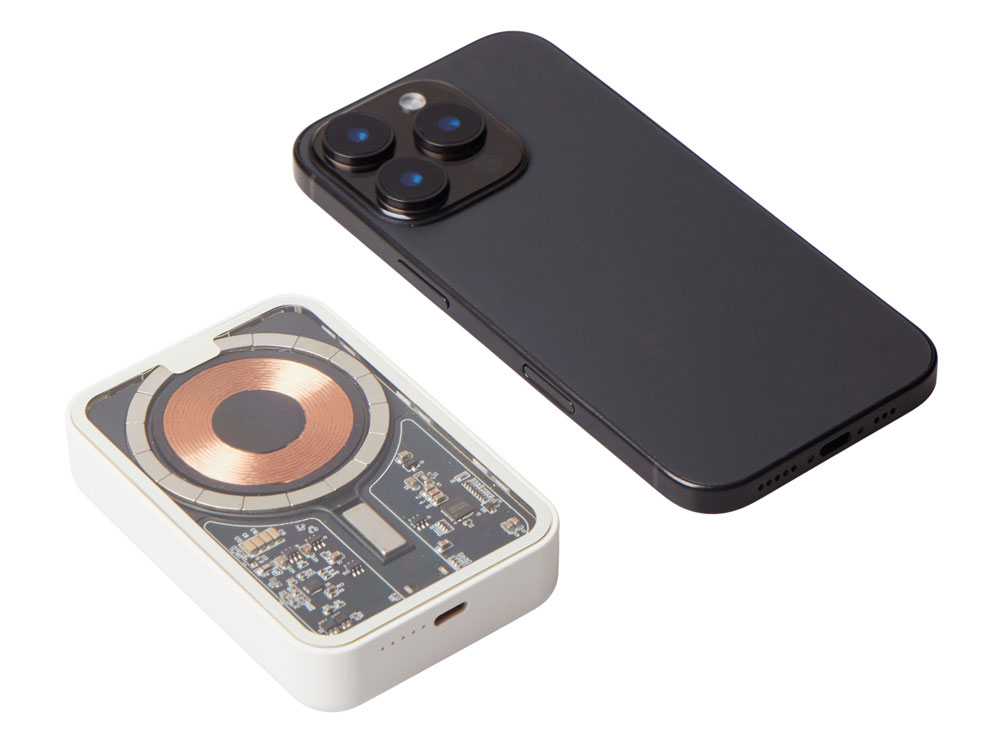 Беспроводной магнитный внешний аккумулятор с QC\PD MagnifIQ, 10000 мАч, 15 Вт, белый-11