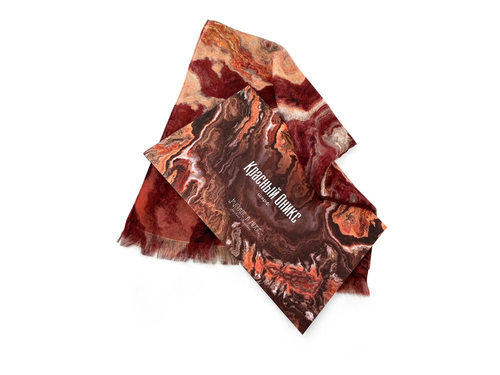 Мужской шарф Красный Оникс-3