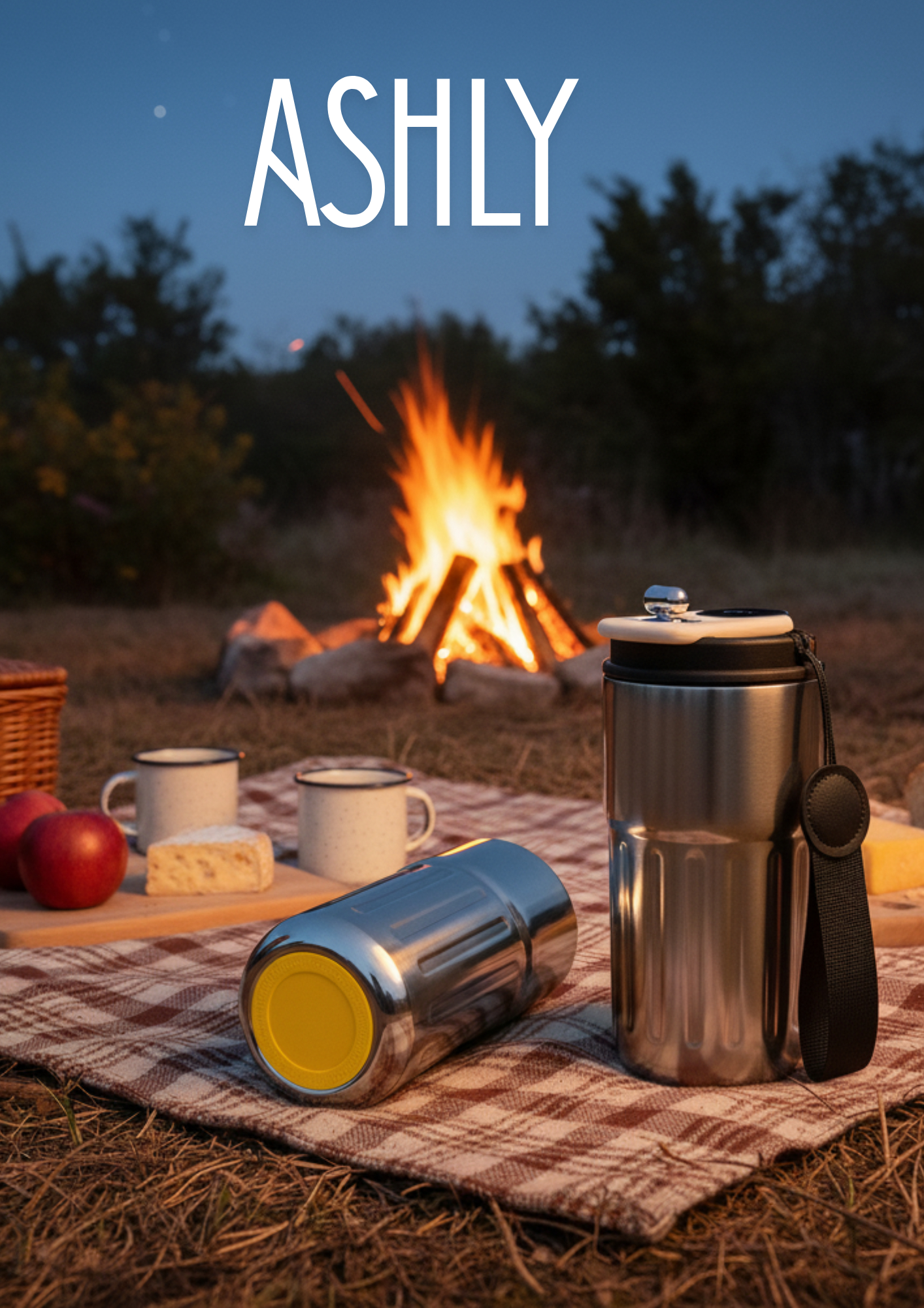 Термокружка Ashly To Go, Серебристый/чёрный/жёлтый-1