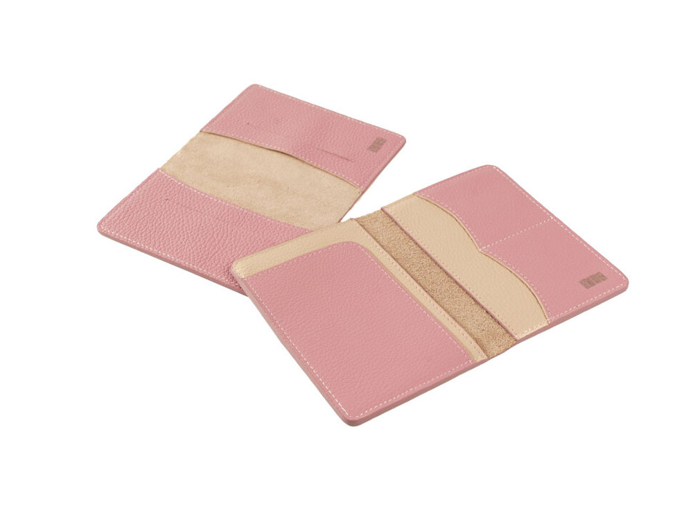 Обложка для паспорта Valerie Concept PSC7, бежевый/розовый-5