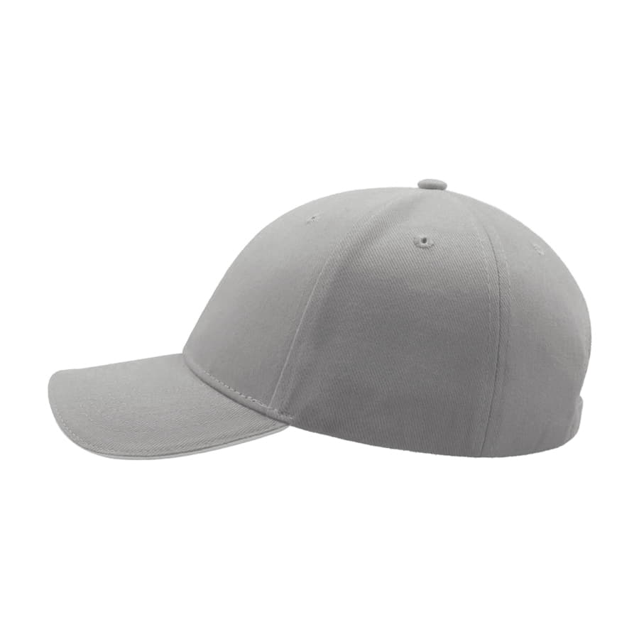 Бейсболка LIBERTY SANDWICH, 6 клиньев, сэндвич, металлическая застежка, светло-серый, белый-4
