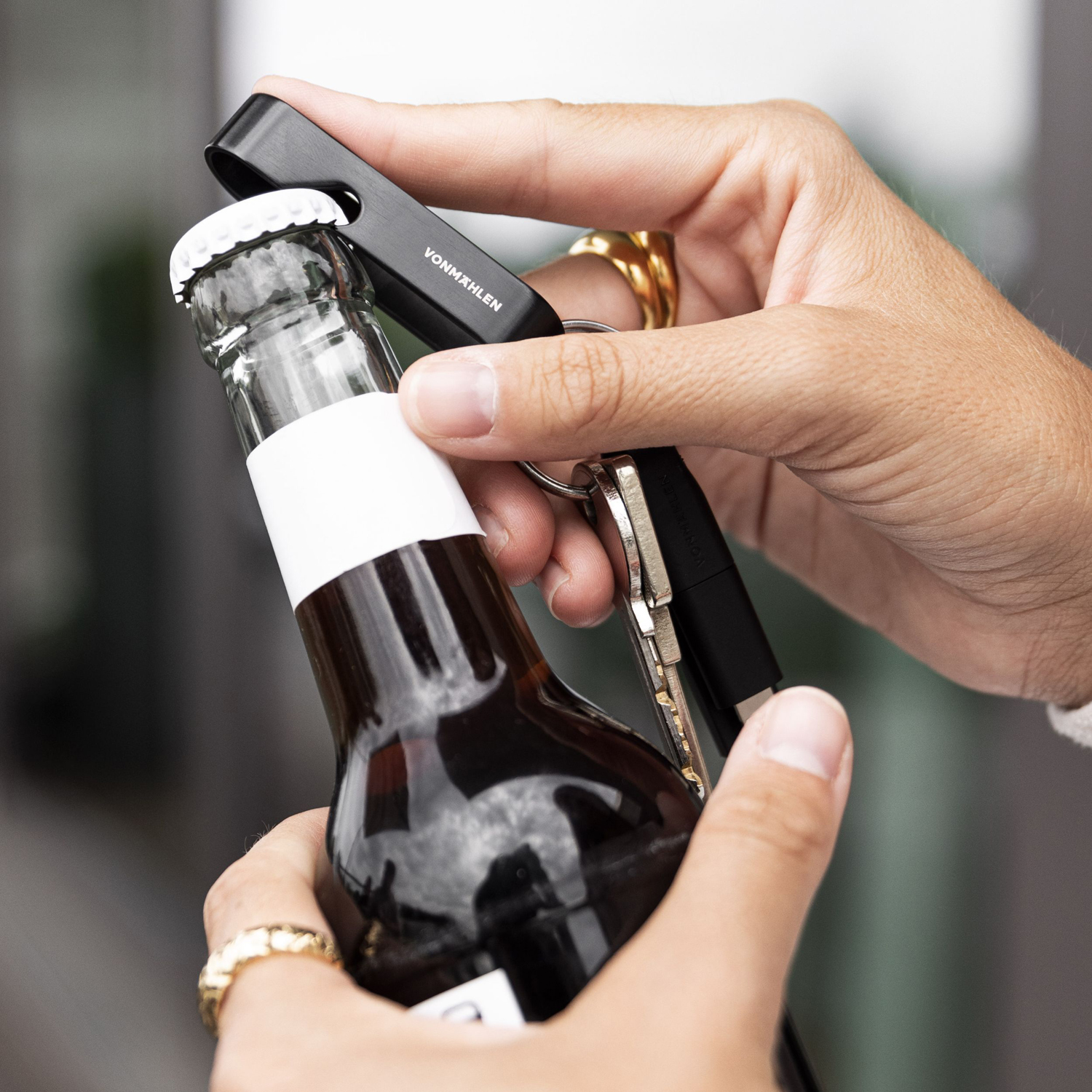 Кабель-брелок High Six 6 в 1, черный-серебро-5