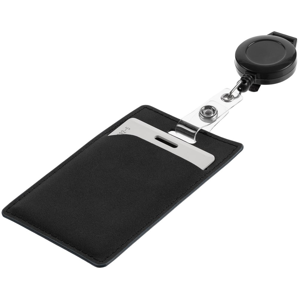 Ретрактор Attach New с ушком под ленту, черный-2