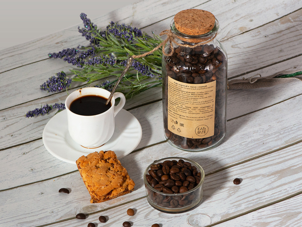 Кофе зерновой с корицей-3