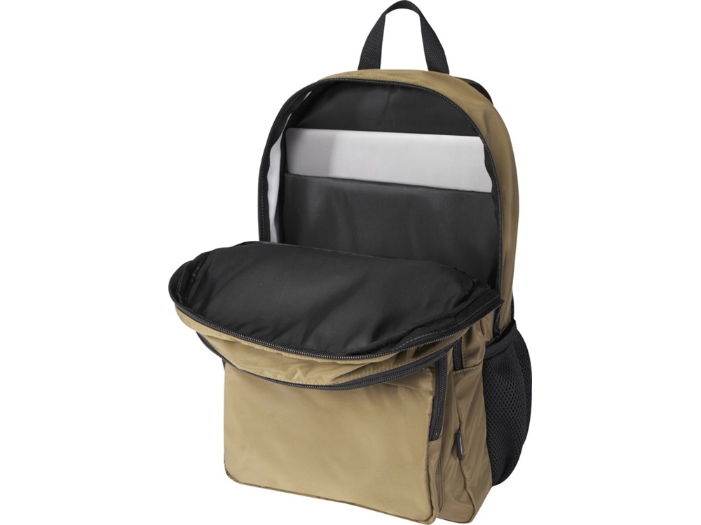 Рюкзак для ноутбука Trend Plus 15GRS из переработанного материала объемом 20 литров, зеленый лесной-3