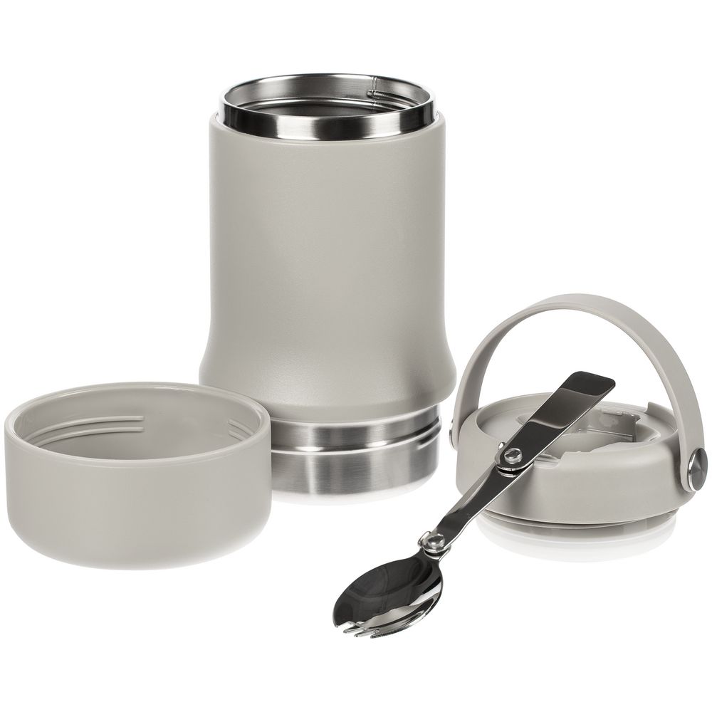 Термос для еды Tabenodo, серый-4