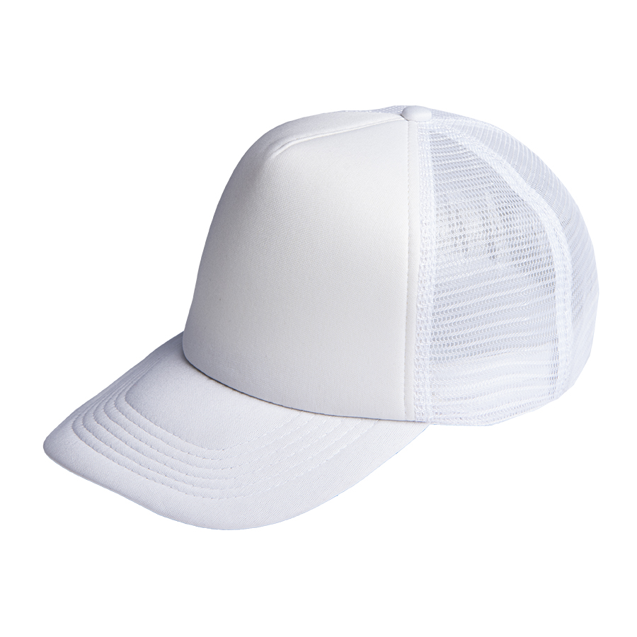 Бейсболка FLICK, 5 клиньев, пластиковая застежка, белый-0