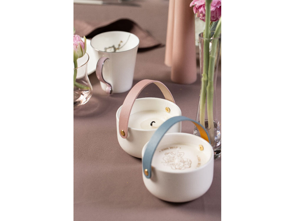 Свеча Valerie Concept с крышкой CNDL 5 PINK, белый/розовый-7