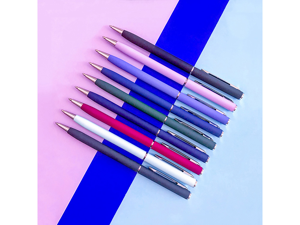 Ручка шариковая автоматическая BrunoVisconti® PALERMO цвет корпуса черный, soft-touch, 0.7 мм-3