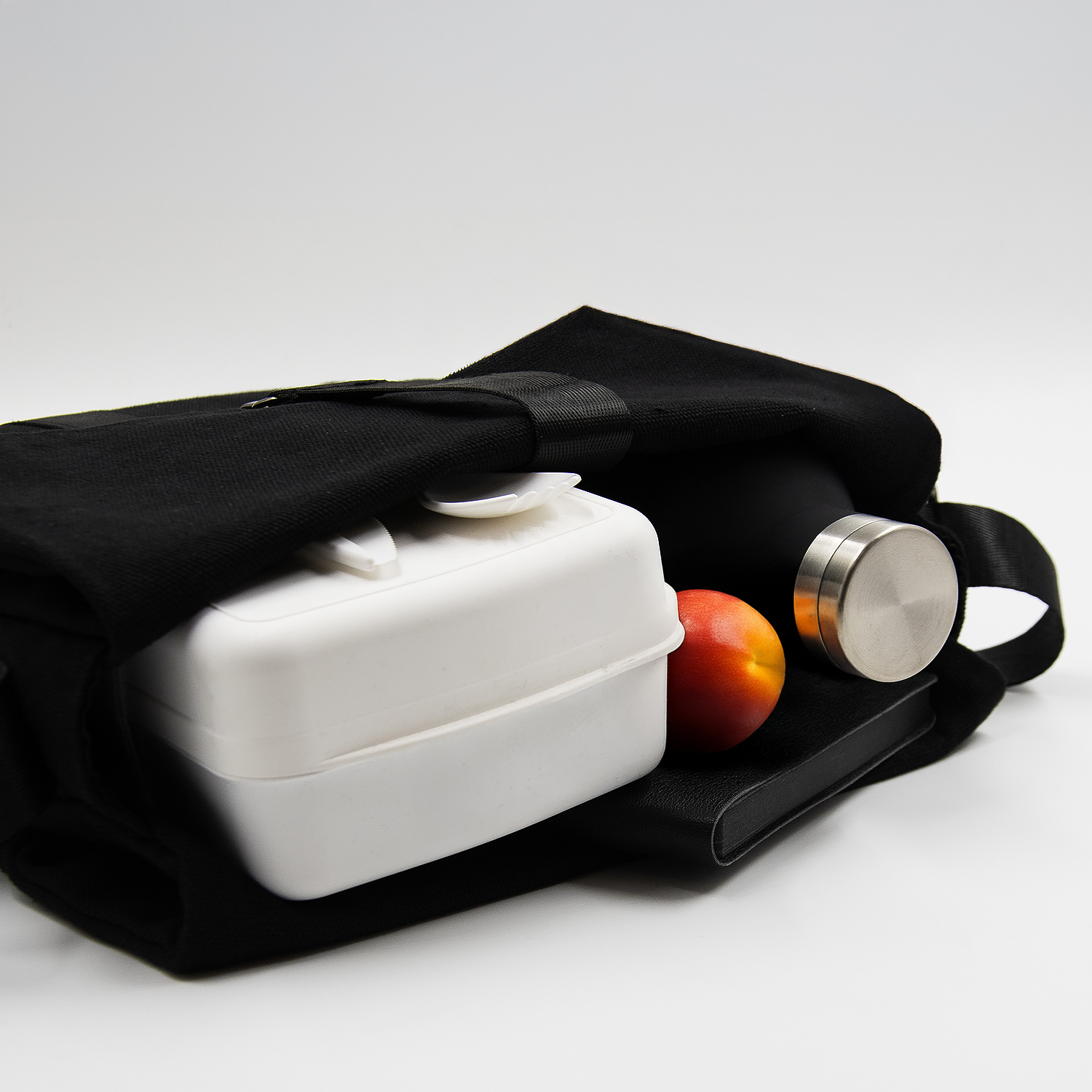 Шоппер Superbag Companion, с тремя отделениями, боковым креплением (карабин) и карманом (черный)-5