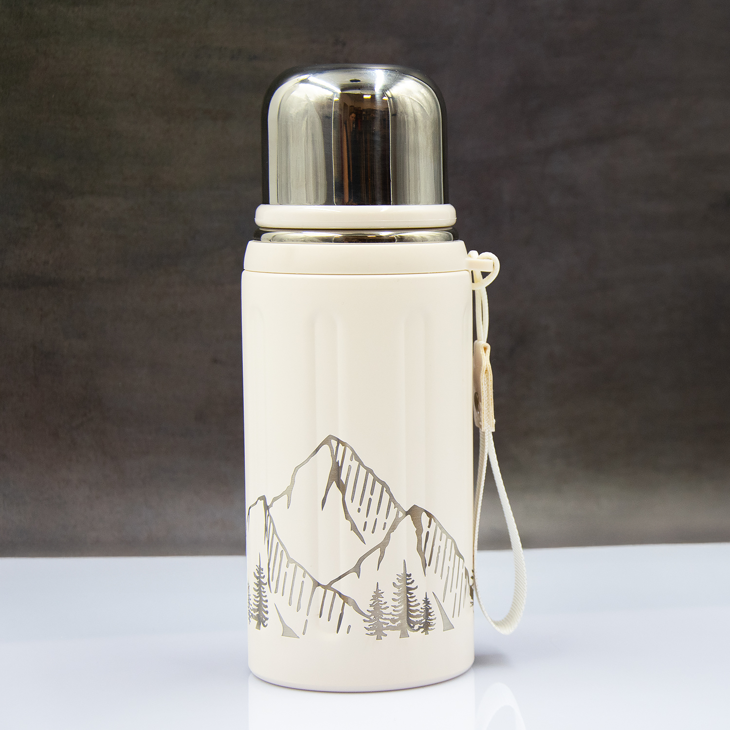 Термос Groove (слоновая кость)-8