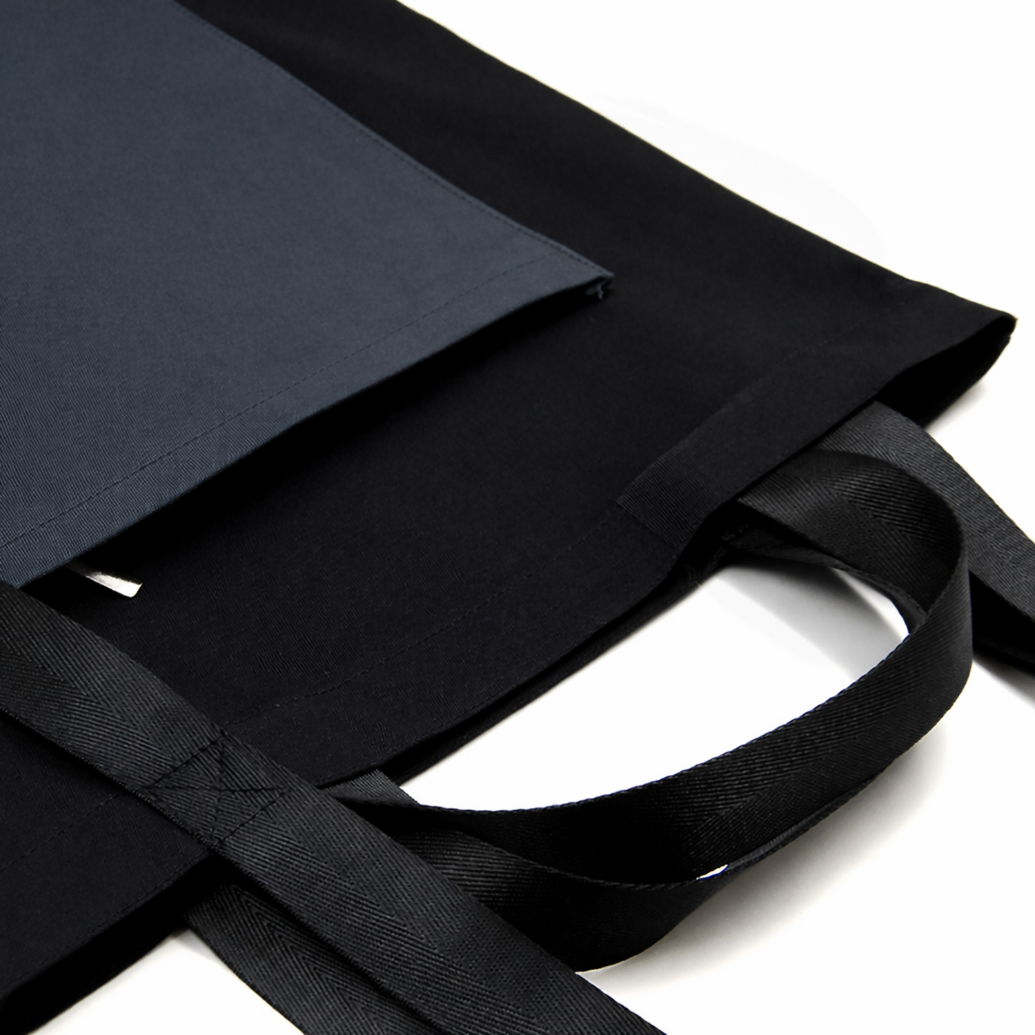 Шоппер Superbag Big Pocket, с карманом на молнии (черный с темно-серым)-5